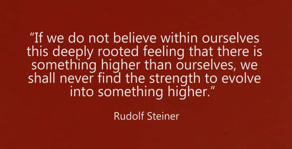 Steiner quote evolve
