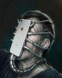 Face with device