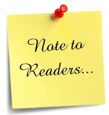Note to readers