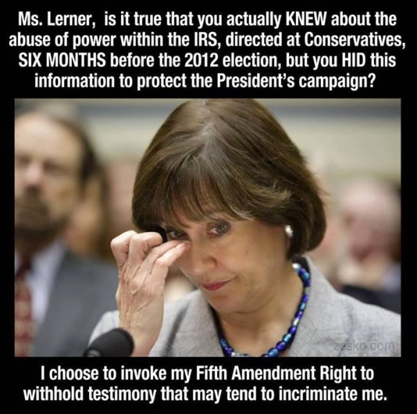 Lois Lerner takes the 5th
