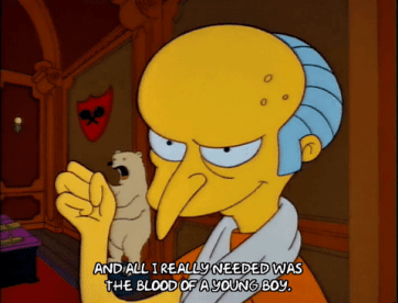 Simpson cartoon youth blood
