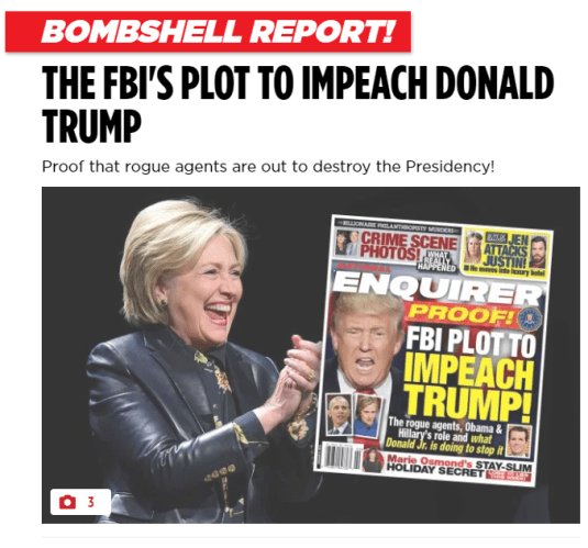 National Enquirer Hillary FBI