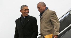 Obama Duval coming off plane