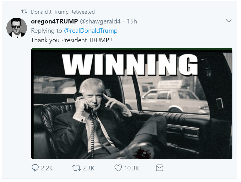 Winning tweet