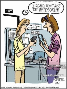 'I really don't miss the water cooler.'