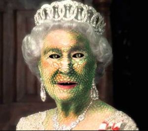 Queen Elizabeth as a lizard