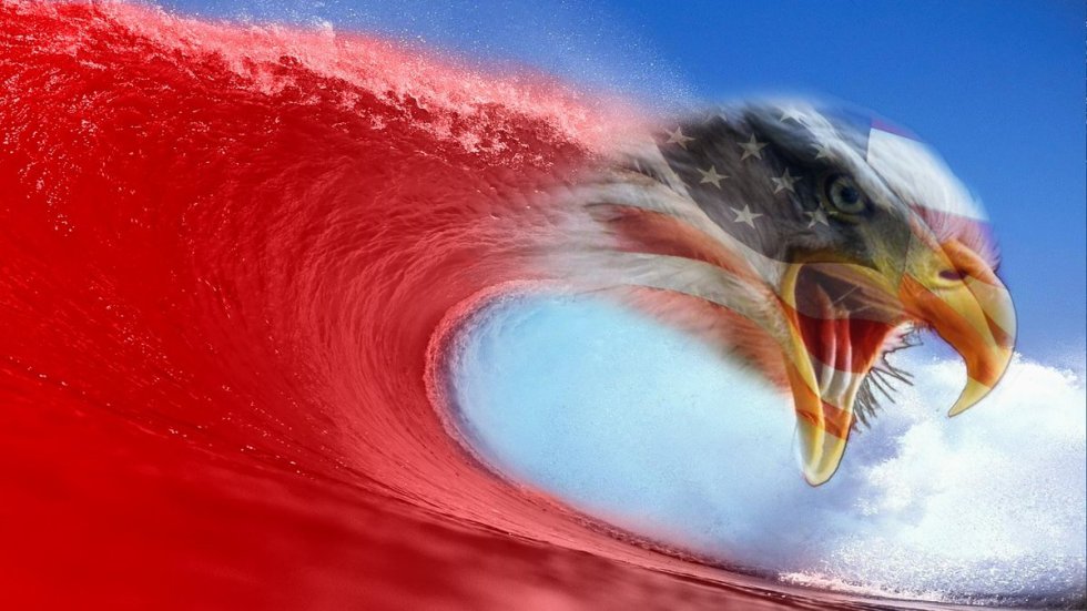 Eagle red wave