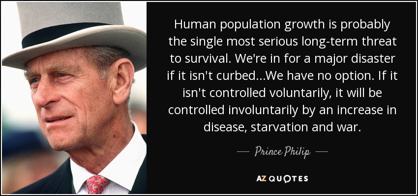 Prince philip on depopulation