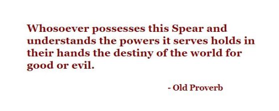 whosoever possesses spear