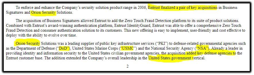 Entrust customers 2006