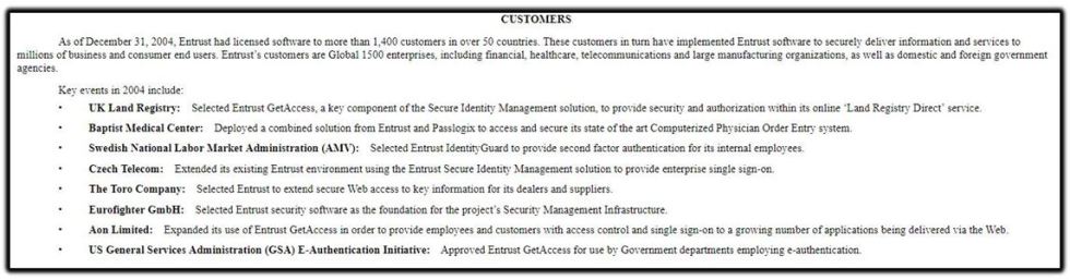 Entrust customers 2