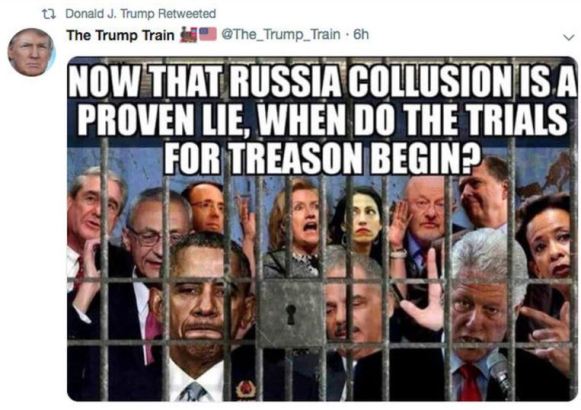 trump train treason tweet
