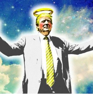 trump with halo