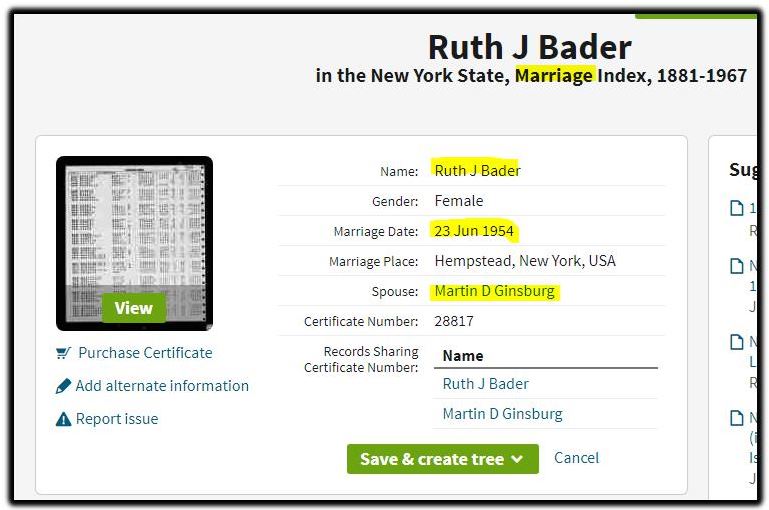 Ruth J Bader 1