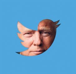 Trump behind tweet screen