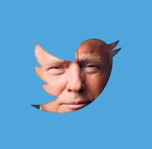 Trump behind tweet screen