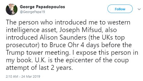 george pap on alison tweet