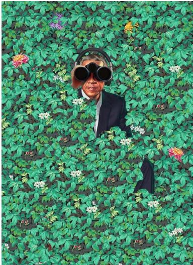 obama in bushes