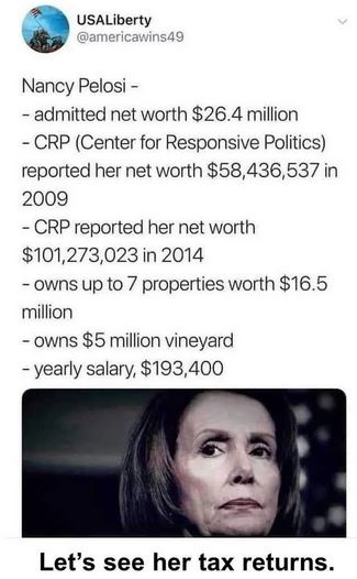 pelosi tax returns