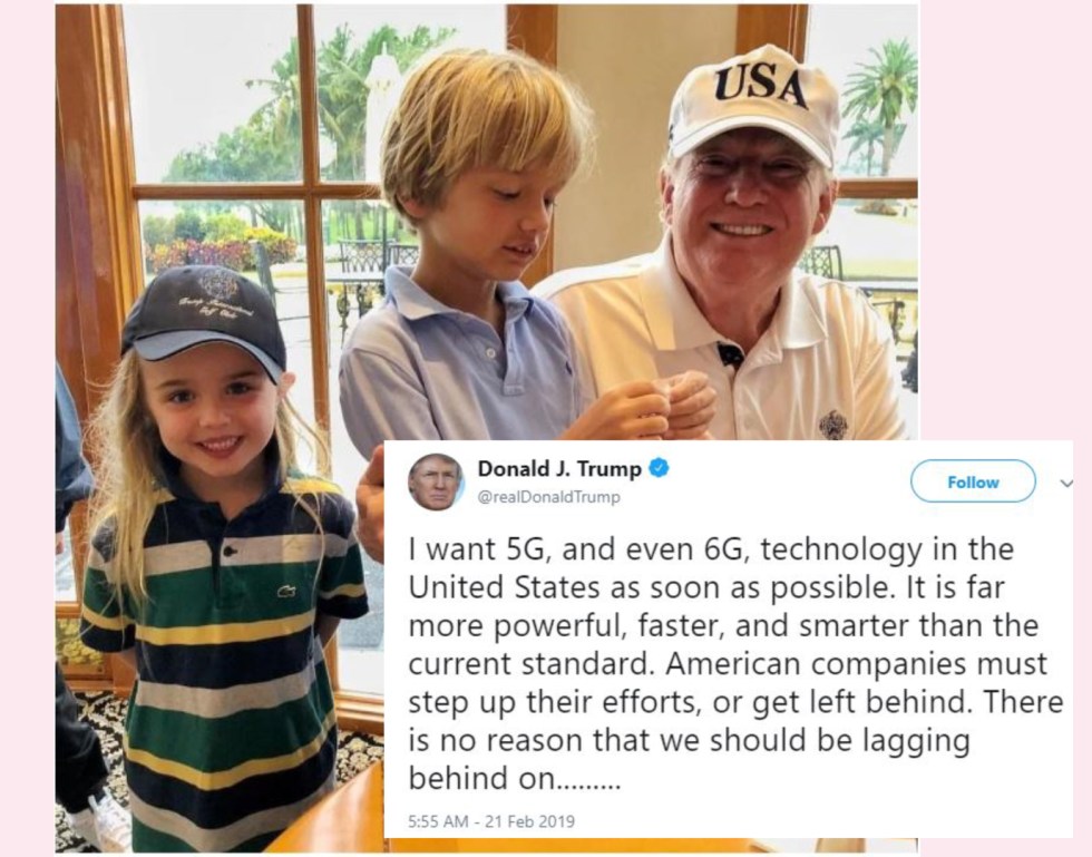 trump grandchildren 5g tweet