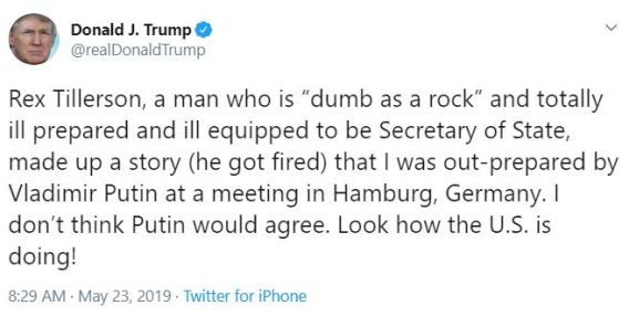 rex tillerson dumb as a rock tt