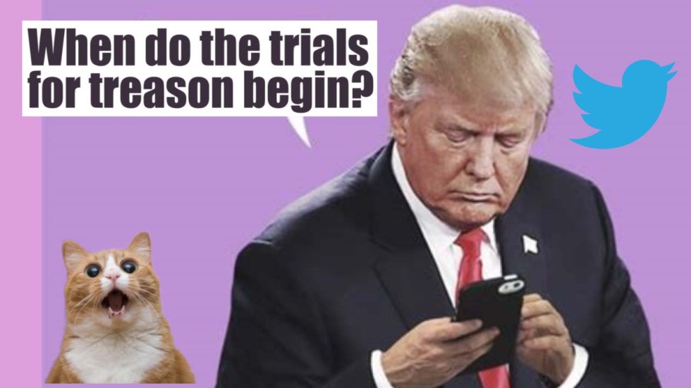 Trump tweets treason