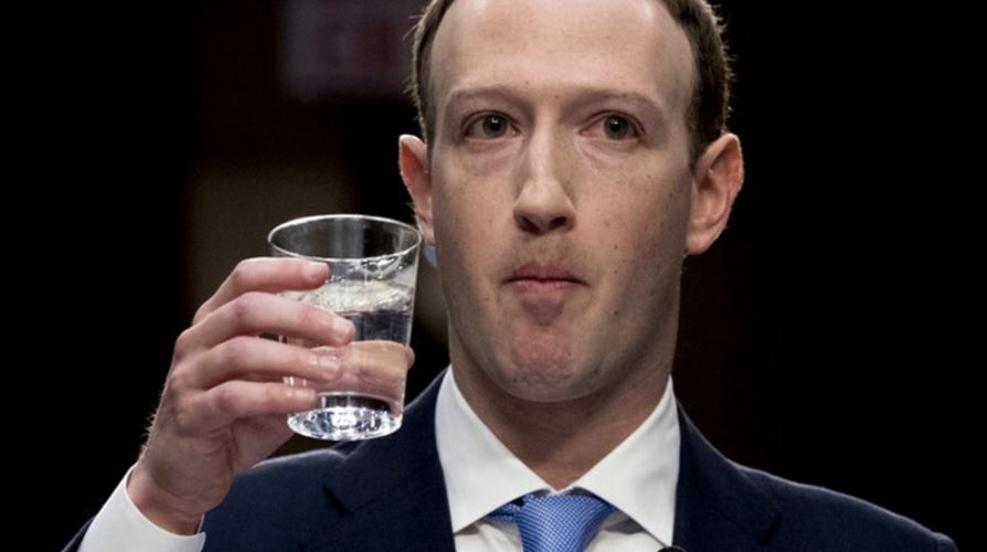 zuckerberg drinks water
