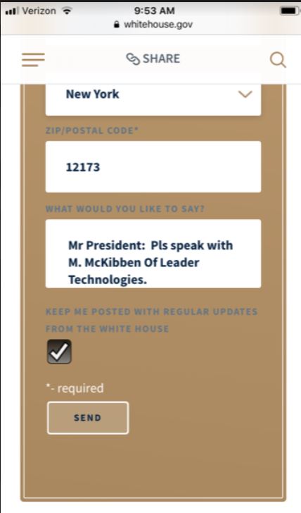 note to president