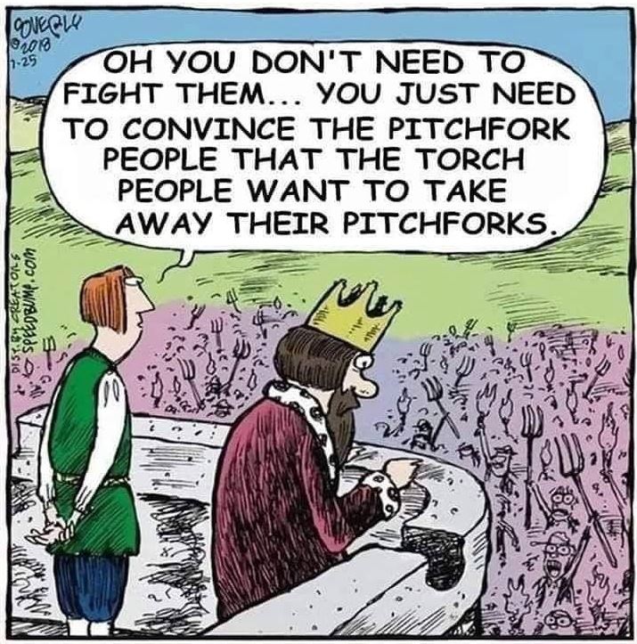 pitch fork torches