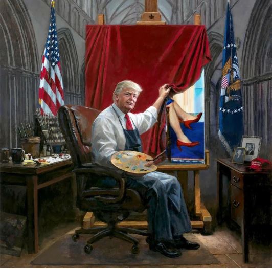 trump painting bill clinton.JPG