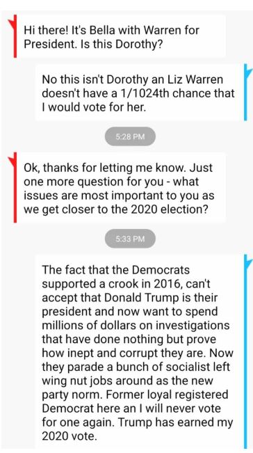 DNC warren calling