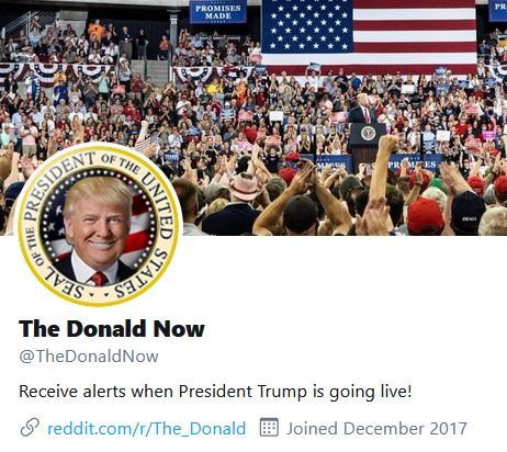 donald now twitter