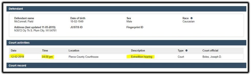extradition notice