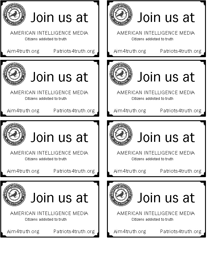Aim Business card sheet
