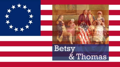 betsy and thomas with flag