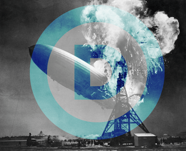 democrat logo explodes