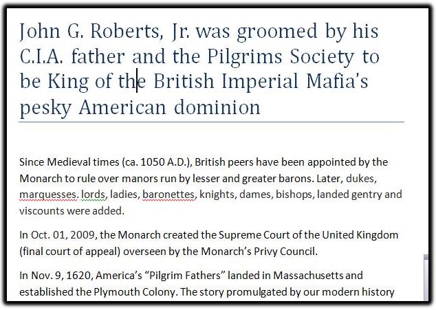 john roberts pilgrim cia