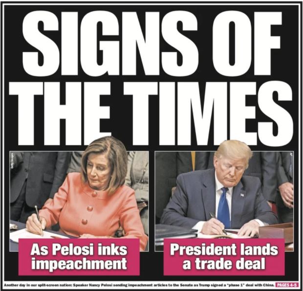 pelosi trump signs