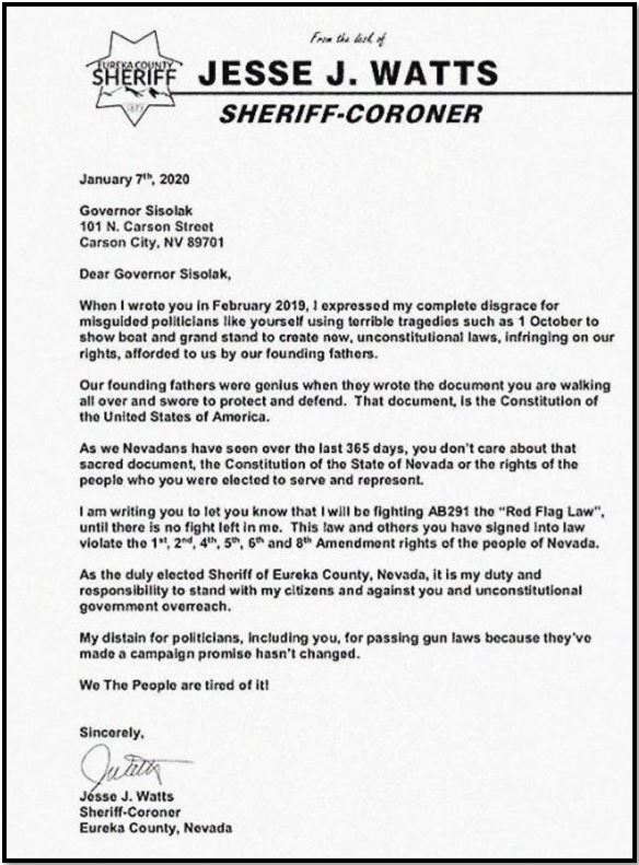 sheriff nevada gun control