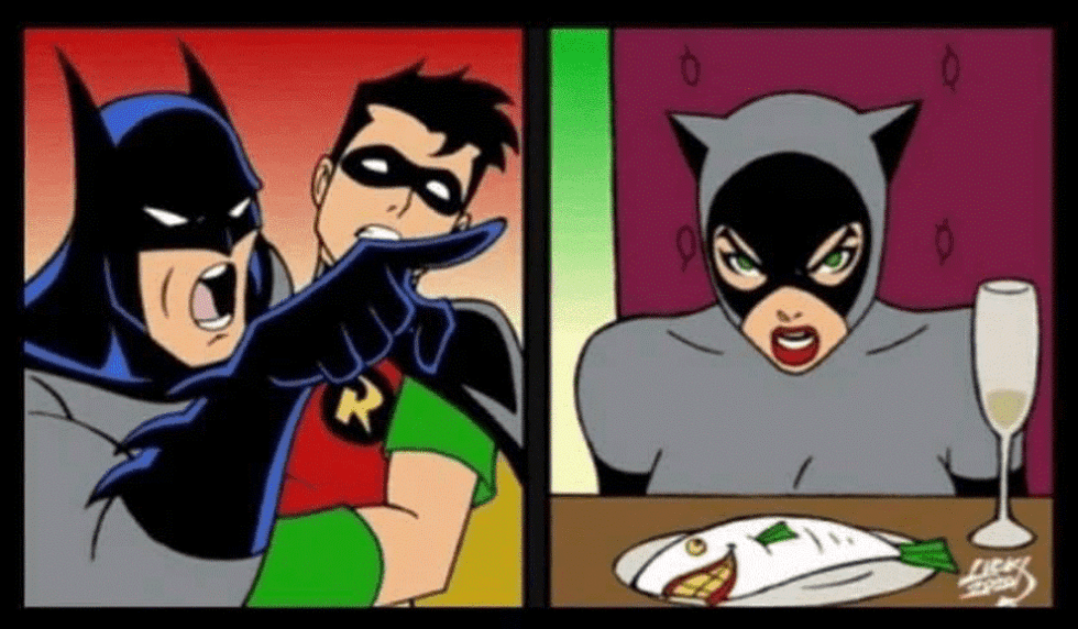 batman robin cat woman