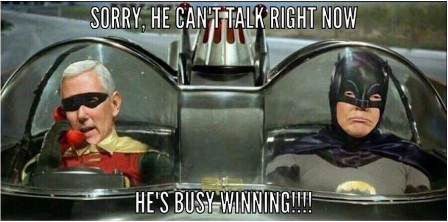 batman trump pence robin winning