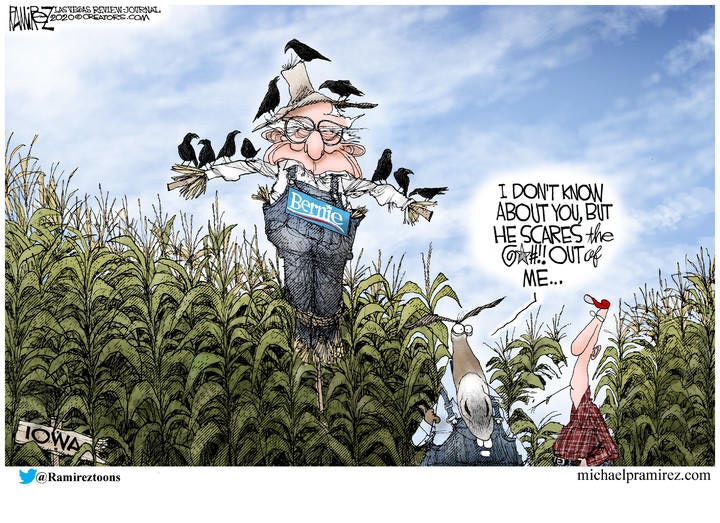 Bernie Sanders scare crow