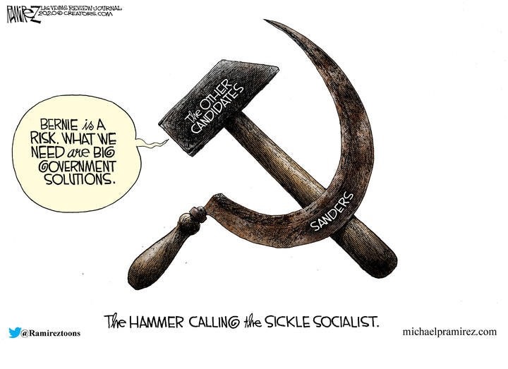 bernie sanders socialism hammer sickle