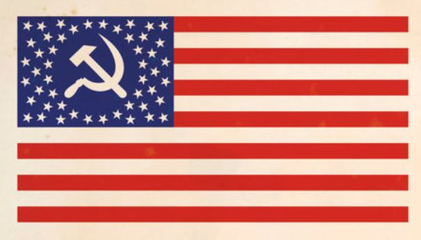 communist american flag