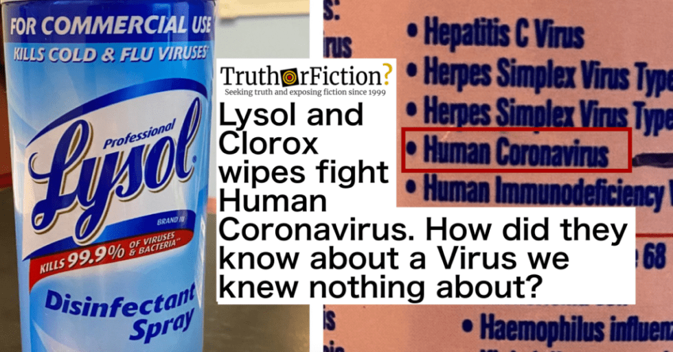 lysol coronavirus