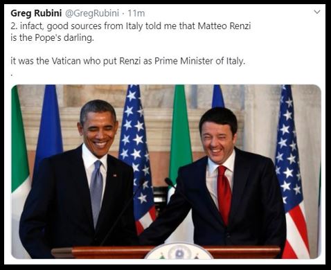 renzi pope