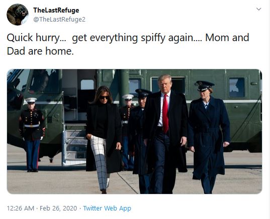 trump melania return home