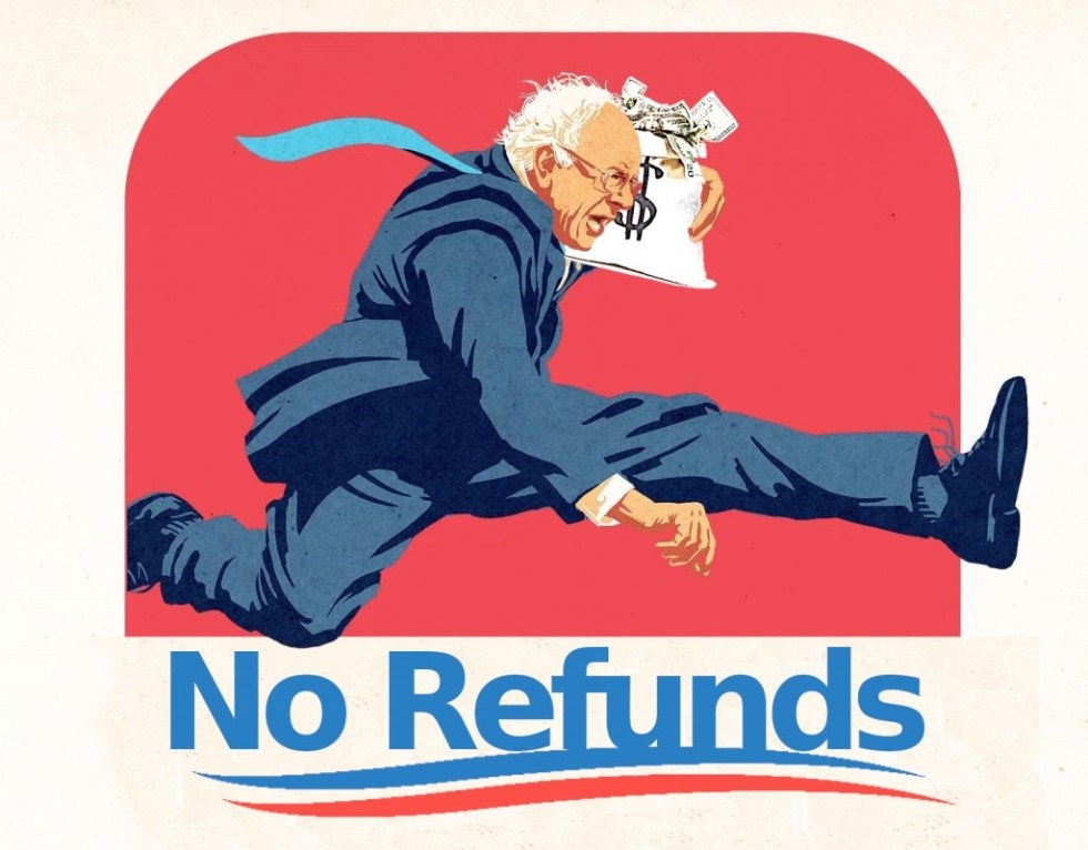 bernie sanders no refunds