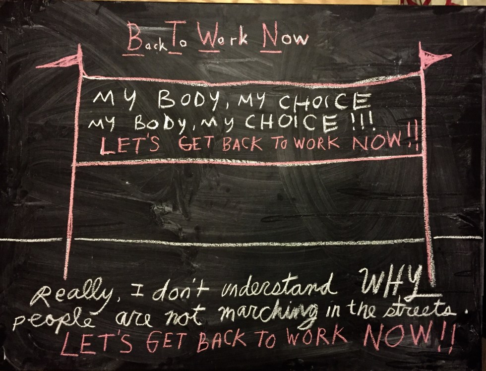 chalk back to work
