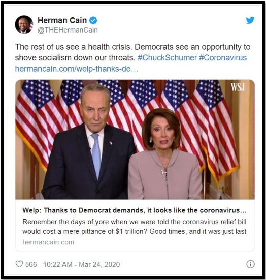 herman caine tweet